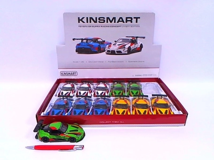 Metalowy model samochodu Toyota GR Supra Racing Concept 1:36 z napędem pull-back - 1 szt.