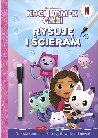 Magiczny domek Gabi: rysuję i ścieram – książka zmazywalna z markerem