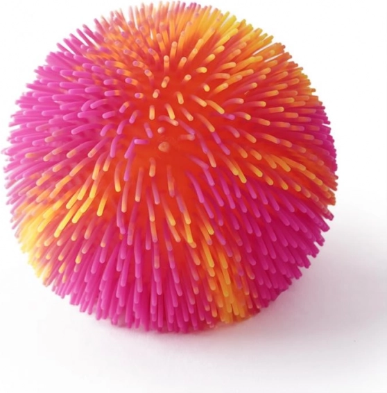 Kolorowa piłka z frędzlami i światłem - pomarańczowo-różowa