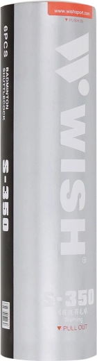 PVC lotki do badmintona WISH S-350, 6 szt.