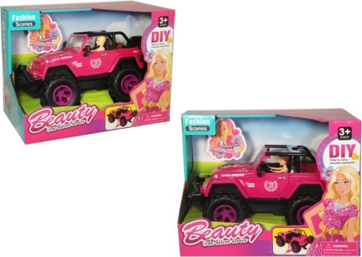Auto terenowe z mini laleczką – 1 sztuka