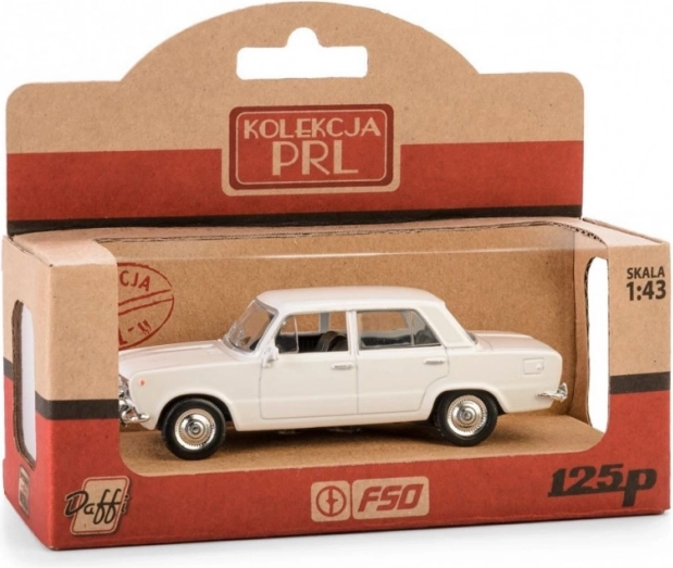 Model auta PRL FIAT 125p biały 1:43