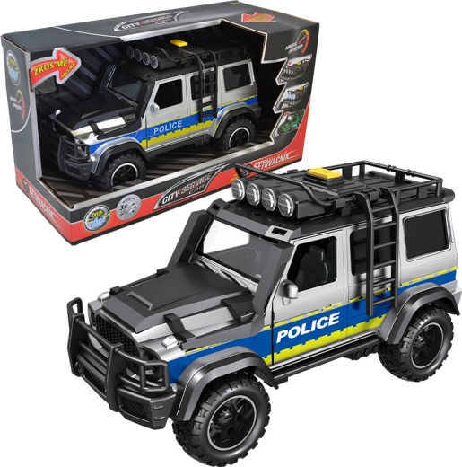 Terenowy radiowóz policyjny 1:14 City Service Car ze światłami i dźwiękami