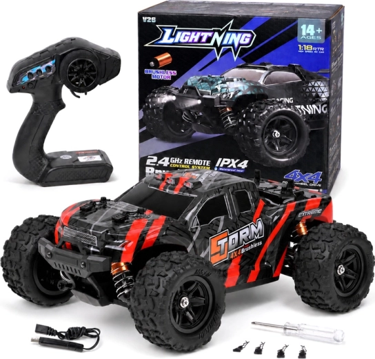 Terenowy RC buggy 4x4 2,4 GHz ze silnikiem bezszczotkowym, skala 1:18 - 1 szt.