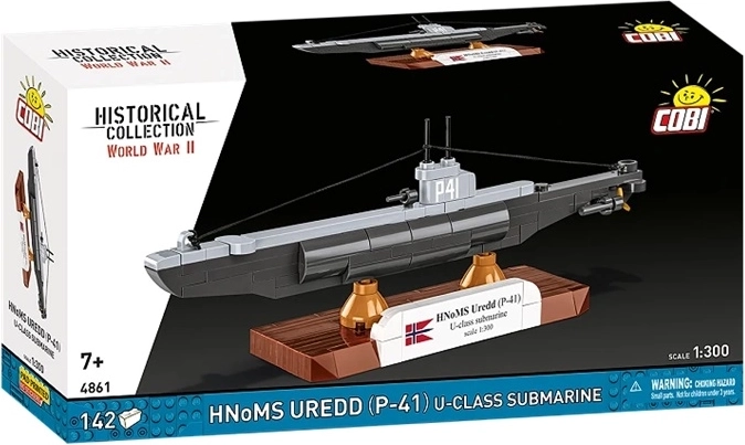 COBI Historical Collection WWII – okręt podwodny HNoMS Uredd (P-41) klasa U w skali 1:300