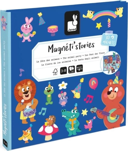 Janod magnetyczna książka Urodzinowe przyjęcie zwierzątek