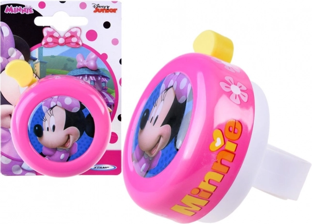 Dzwonek rowerowy dla dzieci Minnie Mouse 55 mm, różowo‑fioletowy