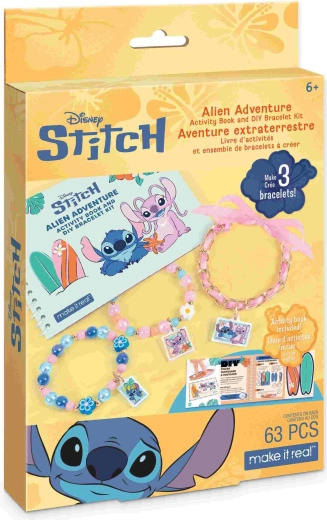 Zeszyt aktywności i zestaw do tworzenia bransoletek Disney Stitch