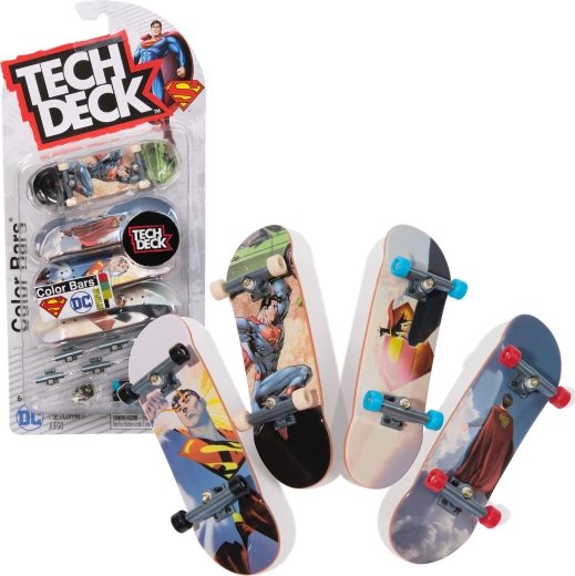 Tech Deck fingerboard zestaw 4 mini deskorolki do złożenia DC Comics Superman