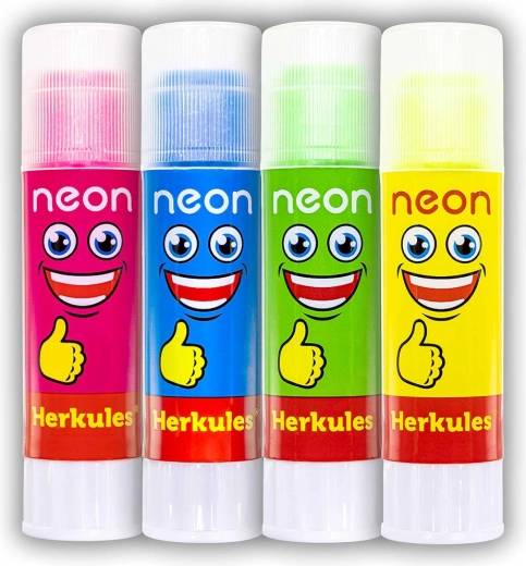 Klej w sztyfcie Herkules Neon 15 g z brokatem