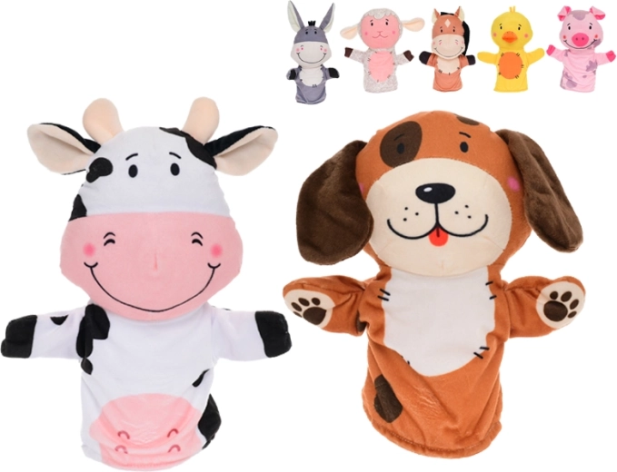 Pluszowy pacynka zwierzątko 27 cm dla niemowląt