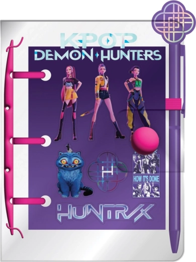 Zestaw K-pop Demon Hunters: mini notes, długopis i naklejki