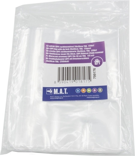 Woreczki strunowe LDPE 20 × 30 cm, opakowanie 25 szt.