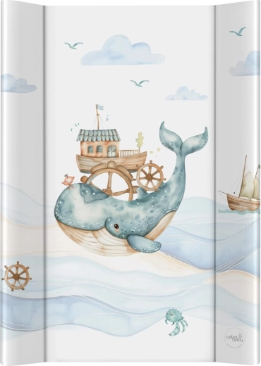 Ceba Baby mata do przewijania ze sztywną płytą 50 × 70 cm ocean adventure