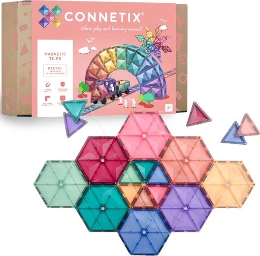 Connetix Pastel Mega Pack magnetyczna układanka 202 elementy