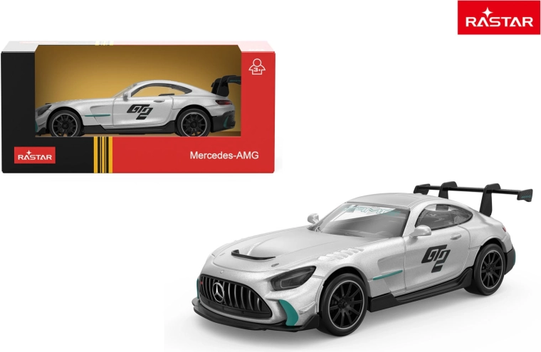 Metalowy model auta Rastar Mercedes-AMG GT2 1:43 srebrny