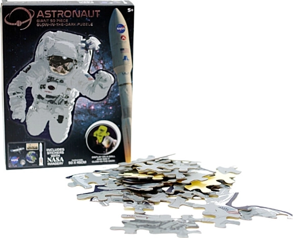 Ogromne puzzle astronauty z efektem w ciemności 50 elementów NASA