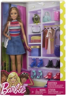 Lalka Barbie z garderobą i akcesoriami