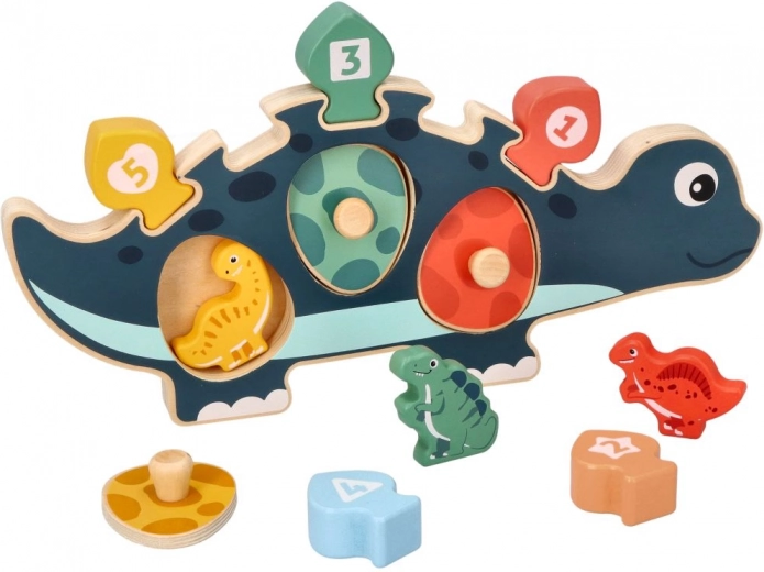 Drewniana układanka dla dzieci - Dinozaur