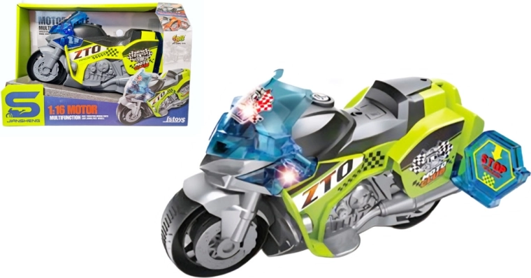 Sportowy motocykl ze światłem i dźwiękiem dla dzieci