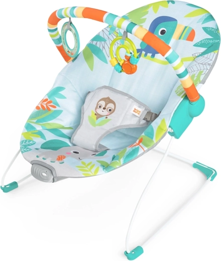 Wibrujące leżaczek dla dzieci Bright Starts Rainforest Vibes, 0–9 kg
