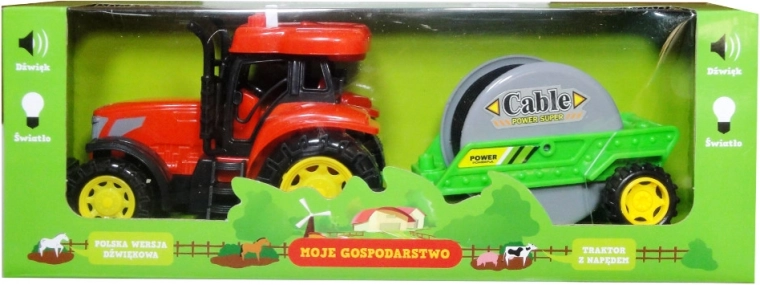 Traktor z przyczepą i polskim modułem dźwiękowym – Moje Gospodarstwo