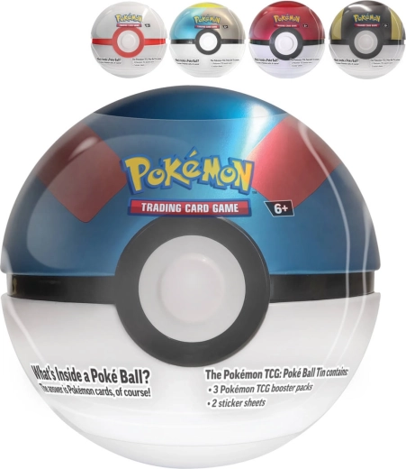 Pokémon TCG puszka Poké Ball Tin 2024 reprint (3 boostery + naklejki) - 1 sztuka