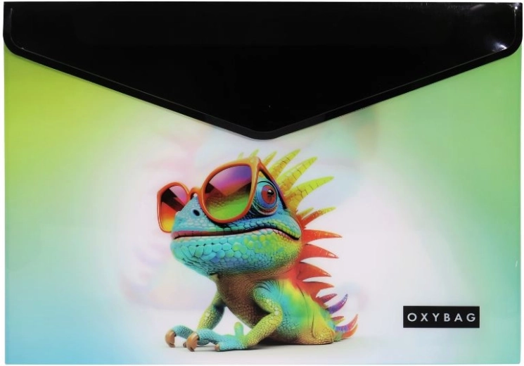 Teczka z zatrzaskiem A4 Crazy Animals: Kameleon