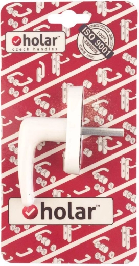 Połówkowa klamka okienna Klasik, biała plastikowa klamka z mikrowentylacją