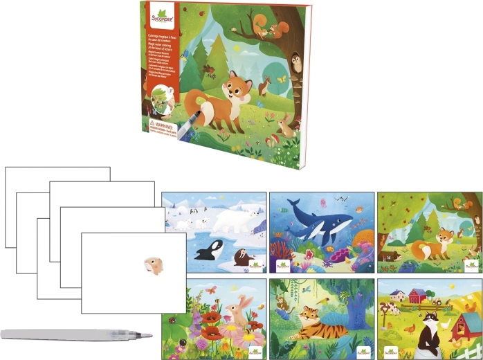Pockets magiczne malowanie wodą – zwierzątka w przyrodzie