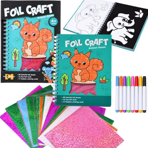 Kreatywna holograficzna kolorowanka 2w1 zwierzątka (Foil Craft)