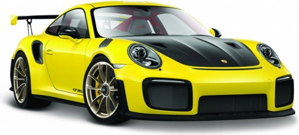 Metalowy model Porsche 911 GT2 RS żółty 1:24