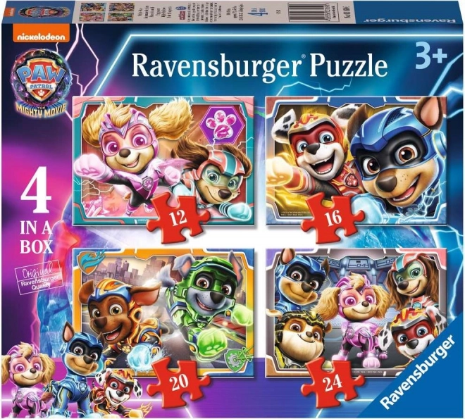 Ravensburger puzzle Psi patrol w wielkim filmie 4w1 (12–24 elementów)