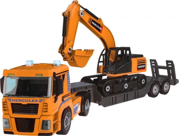 Obrotowe pojazdy budowlane + ciężarówka + koparka + wiertarka/śrubokręt - 185 elementów