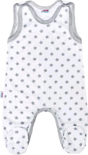 Niemowlęce śpioszki New Baby Classic II szare w gwiazdki 86 (12–18 m)