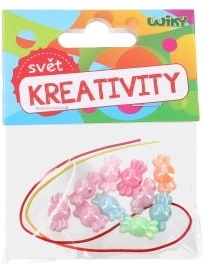 Kolorowe koraliki ze sznurkiem