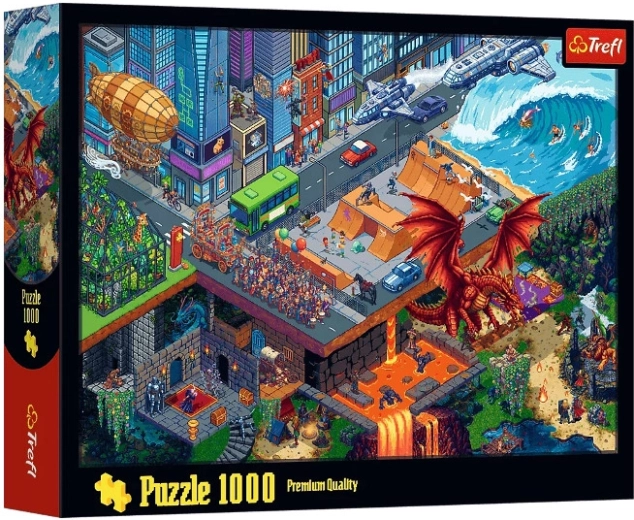 Puzzle 1000 elementów – pikselowe miasto