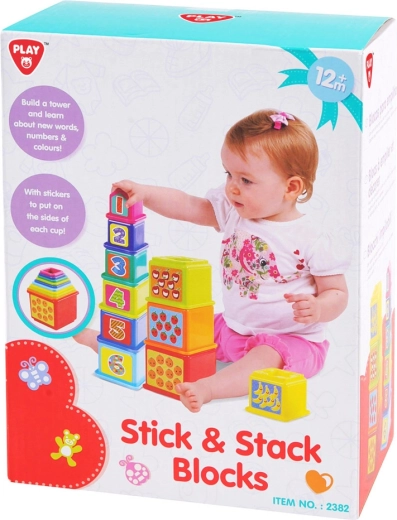 Klocki do układania PLAYGO dla dzieci od 12 miesięcy