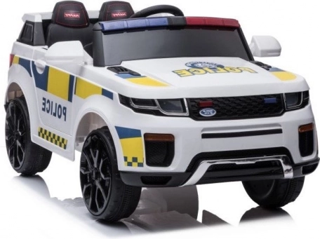 Dziecięcy elektryczny policyjny samochodzik biały