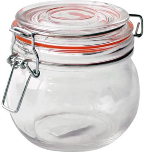 Szklany słoik z klamrowym zamknięciem 450 ml