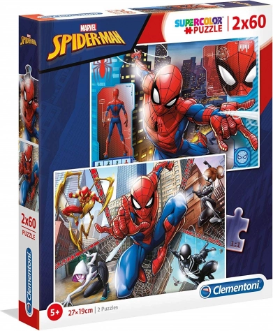 CLEMENTONI Puzzle Spiderman: Do akcji 2x60 elementów