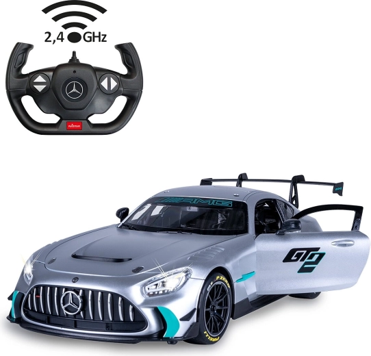 Samochód RC Mercedes-AMG GT2 w skali 1:14, srebrny