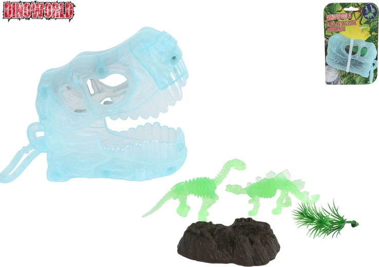Dinoworld 3D brelok do kluczy ze świecącymi dinozaurami 11 cm