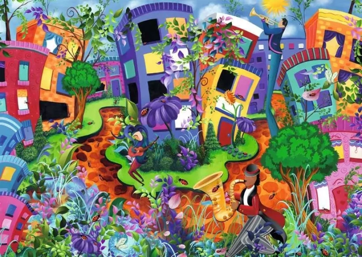 Puzzle Abstrakcyjny świat biedronek 1000 elementów RAVENSBURGER