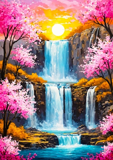 Enjoy puzzle Wiśniowy wodospad 1000 elementów