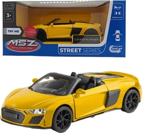 Model Audi R8 Spyder MSZ z efektami świetlnymi i dźwiękowymi, czerwony