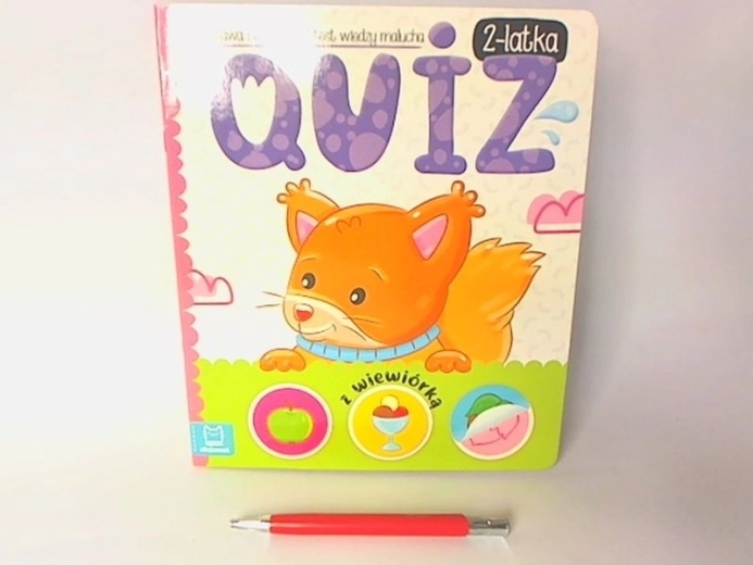 Quiz dla dwulatków z wiewiórką – zabawne zadania z naklejkami