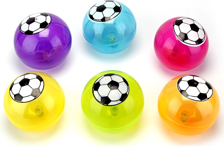 Skacząca piłka nożna z diodami LED 105 mm
