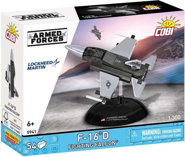 Cobi Armed Forces myśliwiec Lockheed Martin F-16D Fighting Falcon 1:300 (54 elementy)