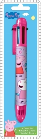 Długopis kulkowy 6 kolorów ŚWINKA PEPPA